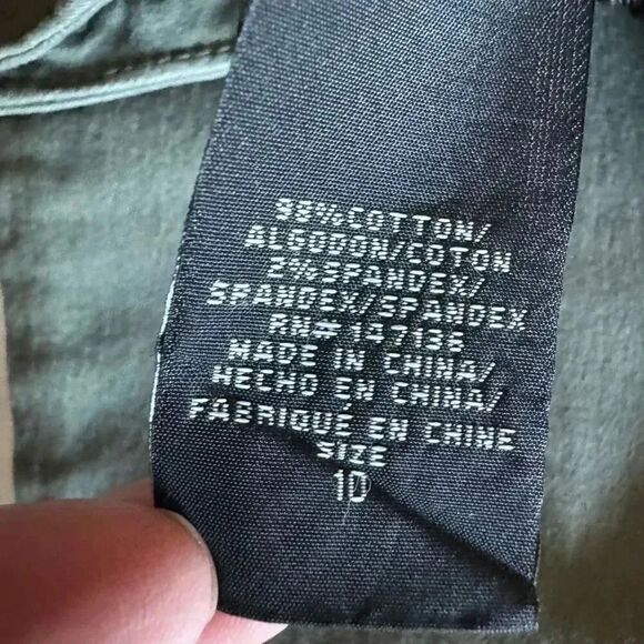1822 Denim Olive Green Ankle Skinny Cotton Spandex Blend Soft SZ 10 #2193 - Picture 6 of 13